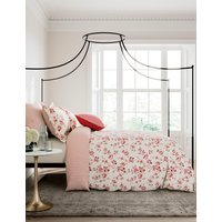 V&A Pure Cotton Garden Rose Bedding Set - 5FT - Pink, Pink