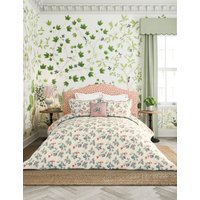 Sanderson X National Trust Pure Cotton Rubus Bedding Set - SGL - Raspberry, Raspberry