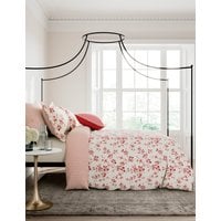 V&A Pure Cotton Garden Rose Bedding Set - 6FT - Pink, Pink