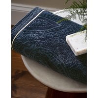 Bedeck Of Belfast Pure Cotton Freya Paisley Towel - BATH - Indigo, Indigo