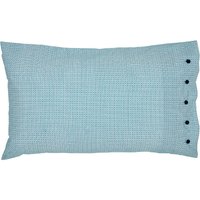 Bedeck Of Belfast 2 Pack Pure Cotton Mieko Pillowcases - Teal Mix, Teal Mix