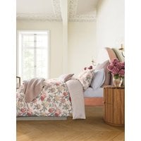 Bedeck Of Belfast Pure Cotton Marielle Bedding Set - 5FT - Coral, Coral