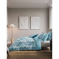 Bedeck Of Belfast 2 Pack Pure Cotton Mieko Square Pillowcases - Teal Mix, Teal Mix