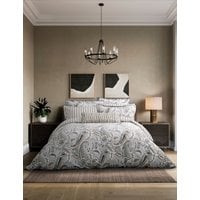 Bedeck Of Belfast Pure Cotton Kotana Bedding Set - DBL - Charcoal Mix, Charcoal Mix