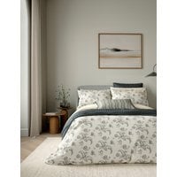 Bedeck Of Belfast Pure Cotton Floral Bedding Set - 5FT - Cream Mix, Cream Mix