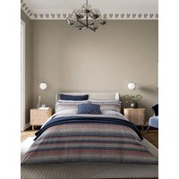 Bedeck Of Belfast Cotton Rich Stafford Bedding Set - 5FT - Navy Mix, Navy Mix