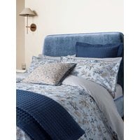 Bedeck Of Belfast Pure Cotton Lorelei Floral Bedding Set - SGL - Blue Mix, Blue Mix