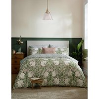 William Morris At Home Pure Cotton Pimpernel Reversible Bedding Set - SGL - Sage, Sage