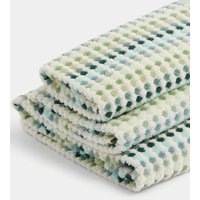 M&S Collection Pure Cotton Spotty Striped Towel - BATH - Green Mix, Multi,Neutral,Green Mix,Blue Mix