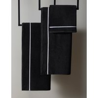 M&S X Kelly Hoppen Beretta Stitch Towel - BATH - Black/White, Grey/White,Taupe Mix,Black/White,Taupe