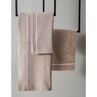 M&S X Kelly Hoppen Beretta Stitch Towel - HAND - Taupe, Grey/White,Taupe Mix,Black/White,Taupe