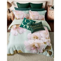 Ted Baker Sateen Gardenia Floral Bedding Set - DBL - Mint, Mint