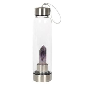 Amethyst Calming Glass Water Bottle | Bed Sava