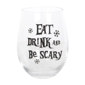 Eat Drink  Be Scary Stemless Glass | Bed Sava