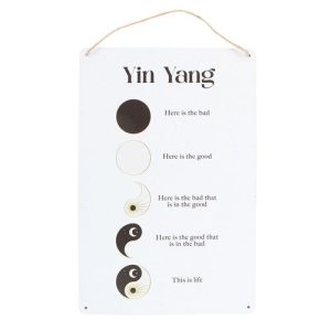 30cm Yin Yang Hanging Metal Sign | Bed Sava