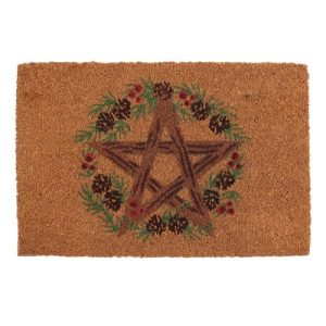 Natural Winter Solstice Pentagram Doormat | Bed Sava