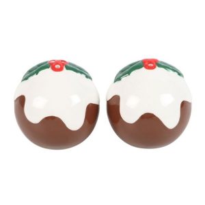 Christmas Pudding Salt and Pepper Shakers | Bed Sava