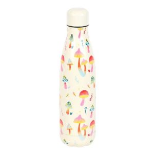 Funky Fungi Mushroom Print Metal Water Bottle | Bed Sava