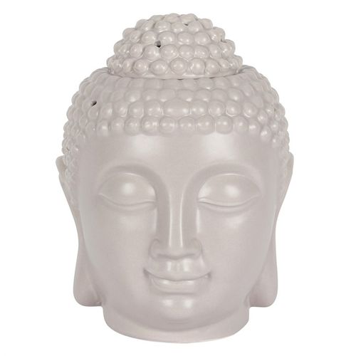 Large Grey Buddha Head Oil Burner and Wax Warmer | Bed Sava