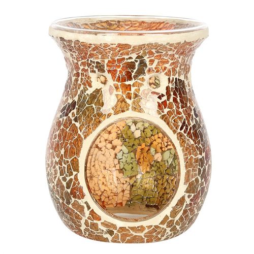 Large Brown Crackle Oil Burner and Wax Warmer | Bed Sava