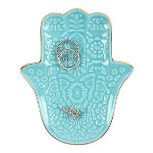 Turquoise Hamsa Hand Jewellery Dish | Bed Sava