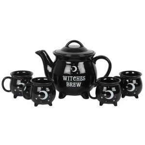 Witches Brew Ceramic Cauldron Tea Set | Bed Sava