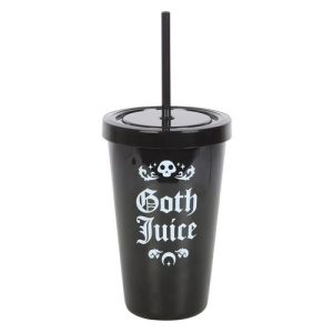 Goth Juice Plastic Tumbler with Straw | Bed Sava