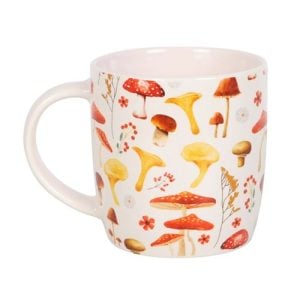 All Over Mushroom Print Mug | Bed Sava