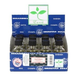 Set of 12 Palo Santo Fragrance Oils by Satya | Bed Sava