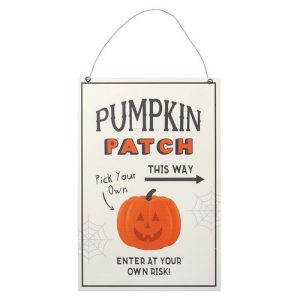 30cm Pumpkin Patch Hanging Sign | Bed Sava