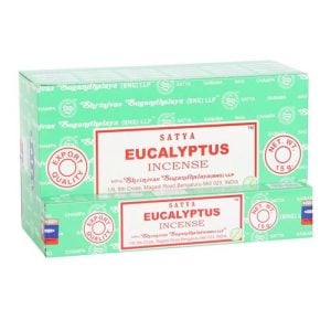12 Packs Eucalyptus Incense Sticks by Satya | Bed Sava