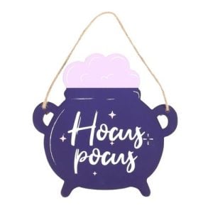 Hocus Pocus Cauldron Shaped Hanging Sign | Bed Sava