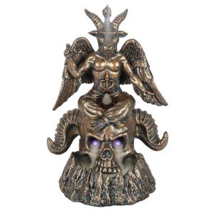 Gold Baphomet LED Backflow Incense Burner | Bed Sava