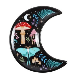 Crescent Moon Dark Forest Print Trinket Dish | Bed Sava