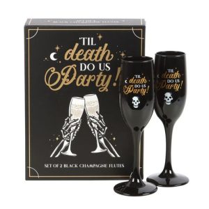 Til Death Do Us Party Champagne Flute Set | Bed Sava