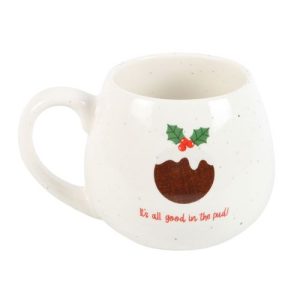 All Good in the Pud Rounded Christmas Mug | Bed Sava