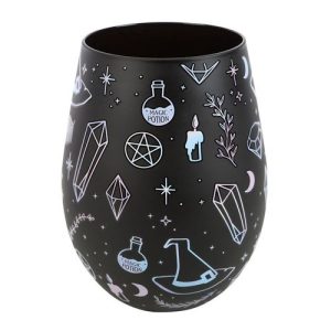 Crystal Witch Print Stemless Glass | Bed Sava