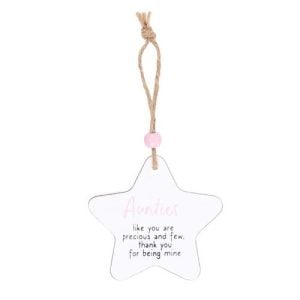Aunties Hanging Star Sentiment Sign | Bed Sava