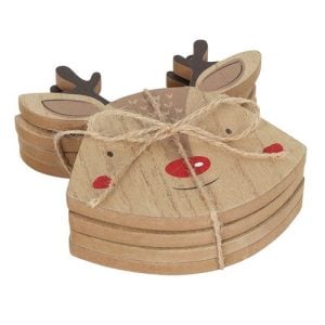 Set of 4 Reindeer Coasters | Bed Sava