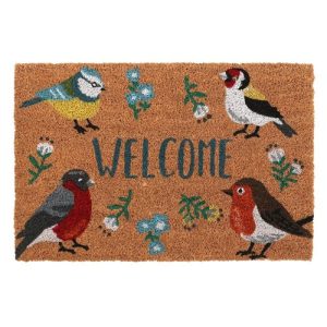 Natural British Garden Birds Doormat | Bed Sava