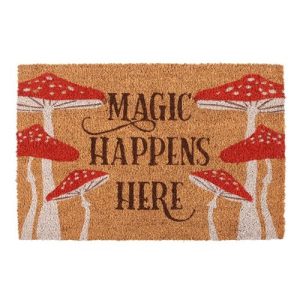 Natural Magic Happens Here Mushroom Doormat | Bed Sava