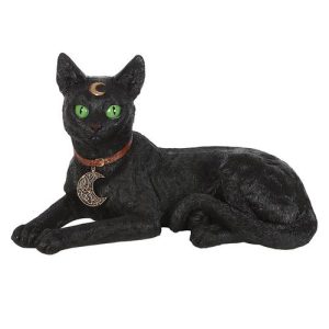 Laying Black Cat Figurine | Bed Sava