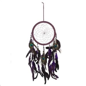 Purple Peacock Feather Dreamcatcher | Bed Sava