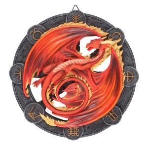 Beltane Dragon Resin Wall Plaque by Anne Stokes | Bed Sava
