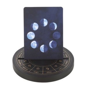 Black Astrology Wheel Tarot Card Stand | Bed Sava