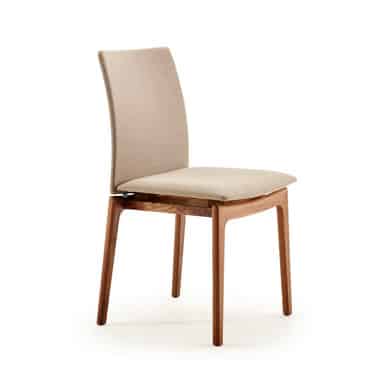 Upholstered Walnut Dining Chair - Skovby 63