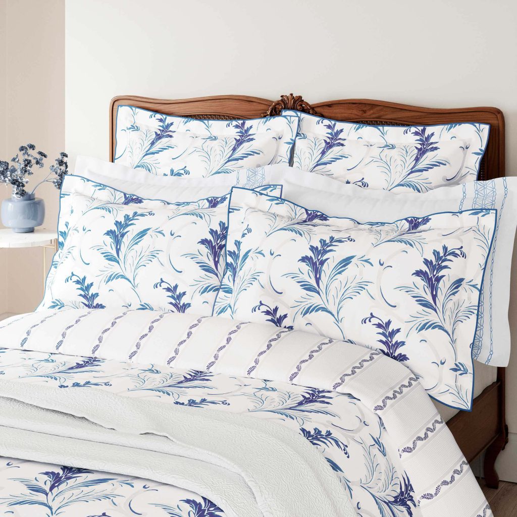 V&A Baroque Single Duvet Cover SET, Indigo
