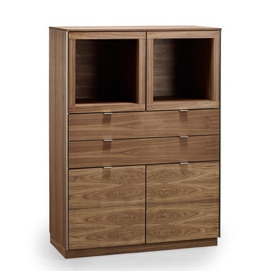 Walnut Display Cabinet - Skovby 923 oiled finish (a little lighter matt brown)