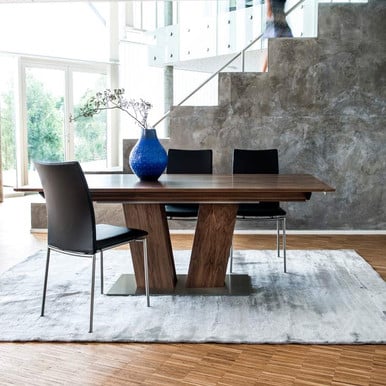 Walnut Extending Dining Table Skovby 39 oiled finish (a little lighter matt brown)