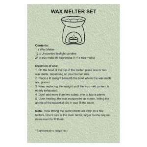 Taya Beige Wax Melter Set Summer | Bed Sava